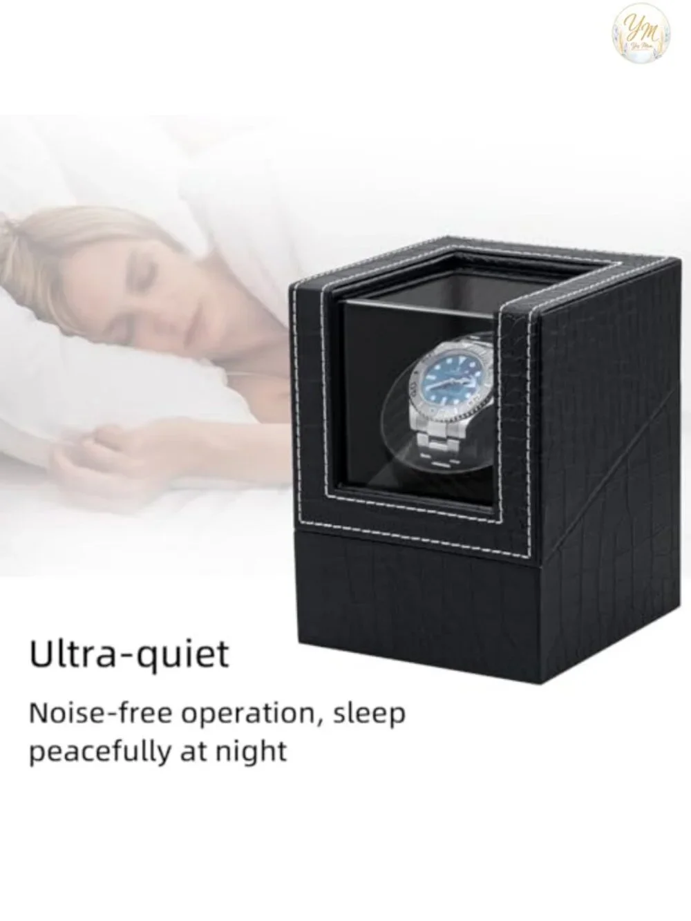 Single Watch Winder, Ultra Quiet Japanese Motor Automatic Watch Winder Box with